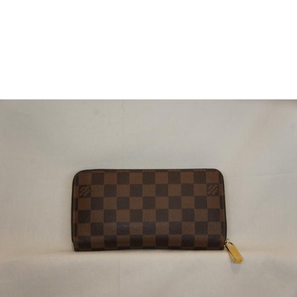 93286 2 Louis Vuitton Zippy Wallet Damier Ebene Wallet Brown