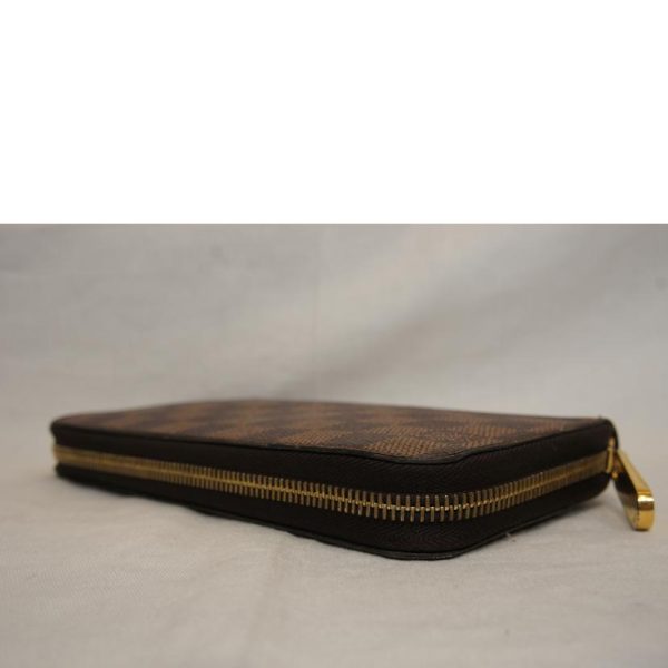 93286 3 Louis Vuitton Zippy Wallet Damier Ebene Wallet Brown