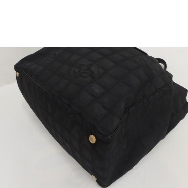 93385 6 Chanel New Travel Line Tote Bag Black