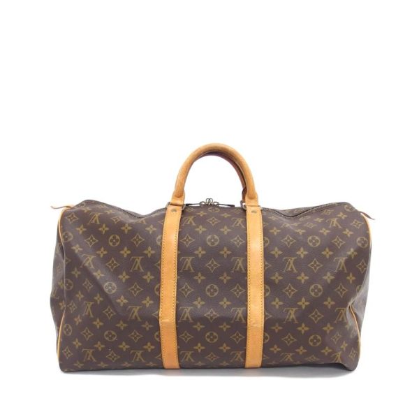 93446 2 Louis Vuitton Keepall 50 Duffel Bag Monogram Brown