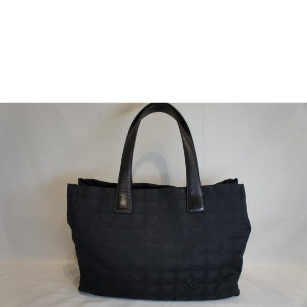 93516 2 Chanel New Travel Line Tote Bag Black