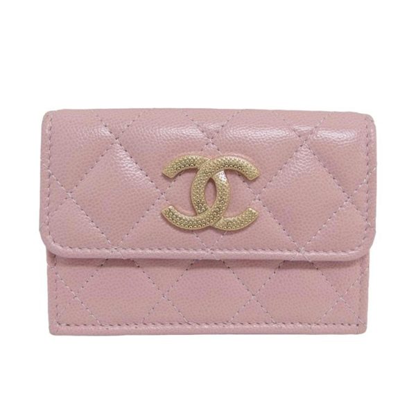 93545 1 Chanel Matelasse Small Flap Wallet Bag Pink