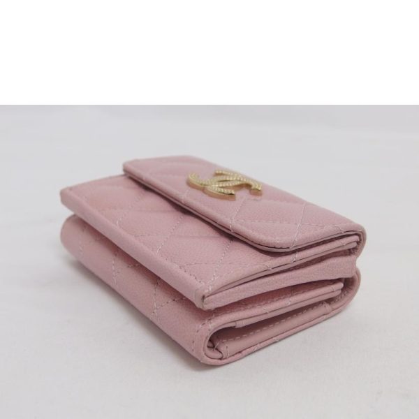 93545 3 Chanel Matelasse Small Flap Wallet Bag Pink