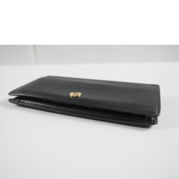 93577 3 Chanel Coco Button Fold Wallet Black