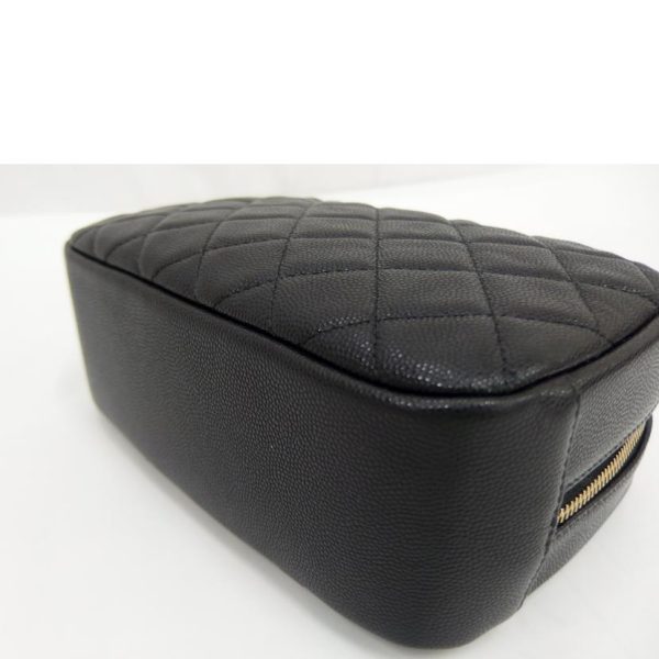 93589 3 Chanel Matelasse Cocomark Caviar Pouch Black