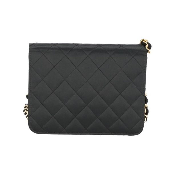 93644 2 Chanel Mini Matelasse Chain Shoulder Bag Black