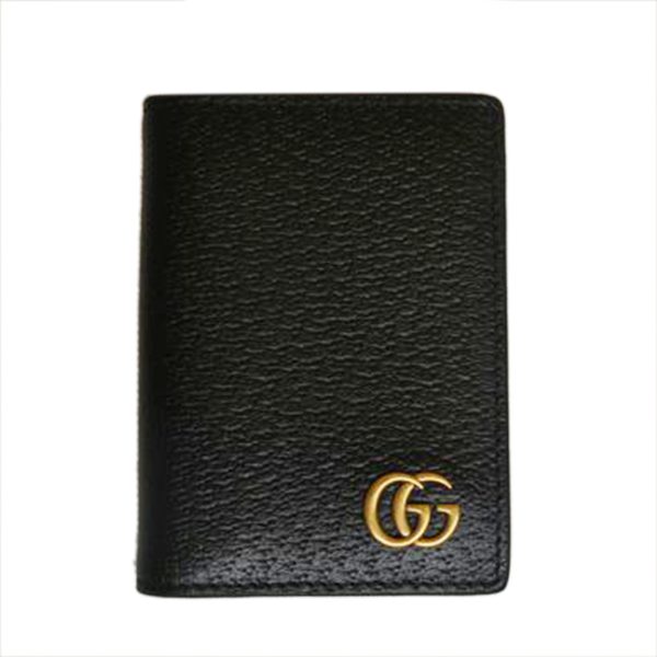 93738 1 Gucci GG Marmont Leather Card Case Black