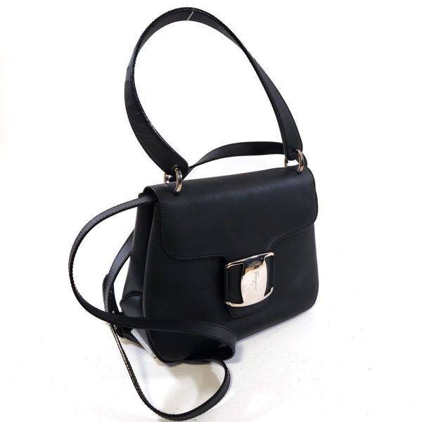 938 1 Ferragamo Vara 2WAY Handbag Leather