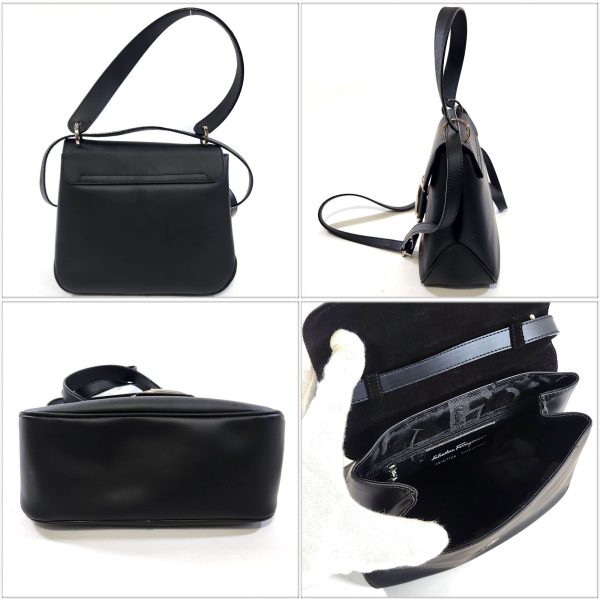 938 2 Ferragamo Vara 2WAY Handbag Leather