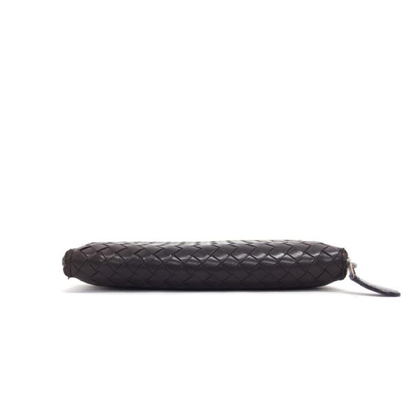 93804 10 Bottega Veneta Intrecciato Round Zipper Long Wallet Brown