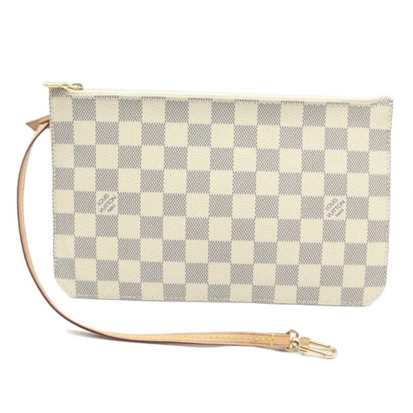 93852 1 Louis Vuitton Neverfull Attached Pouch Damier Azur