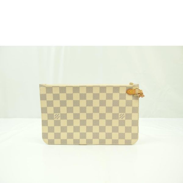 93852 2 Louis Vuitton Neverfull Attached Pouch Damier Azur