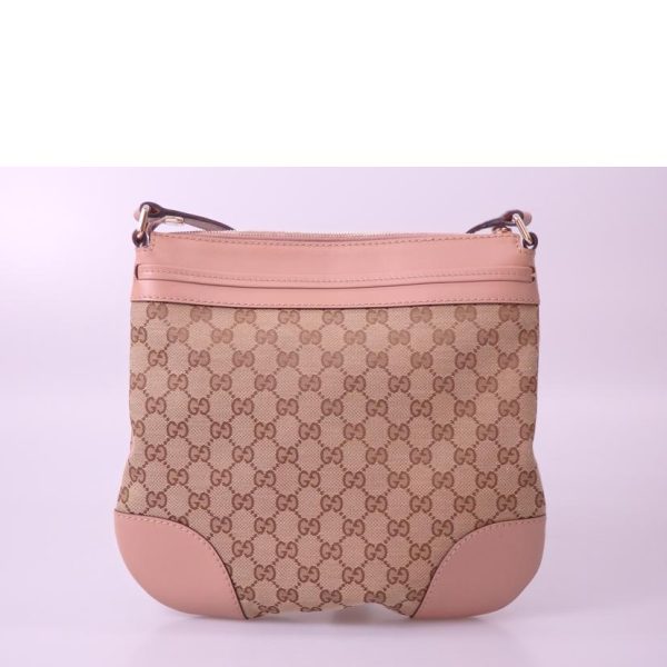 93922 2 Gucci GG Canvas Shoulder Bag Beige