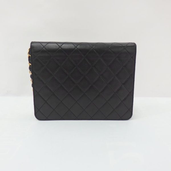 94071 2 Chanel Push Lock Matelasse Chain Shoulder Bag Lambskin