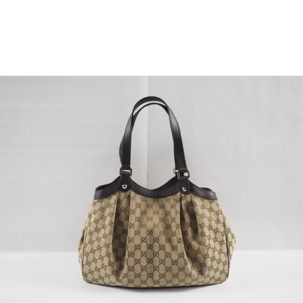 94109 2 Gucci GG Canvas Tote Bag Beige