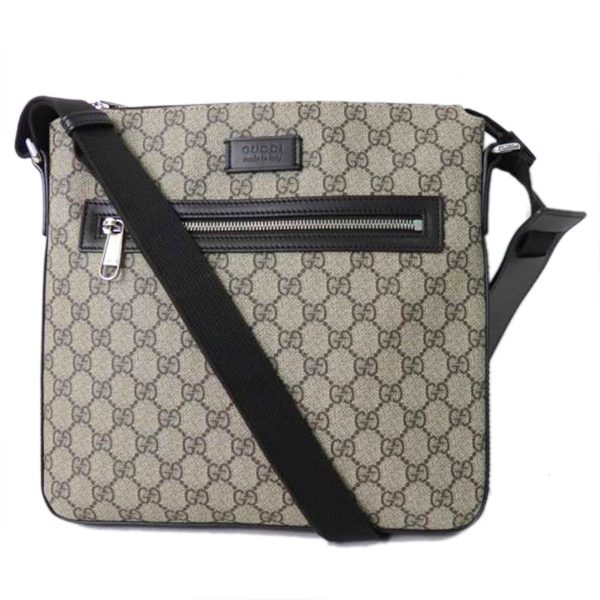 94254 1 Gucci GG Supreme Shoulder Bag Brown