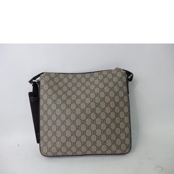 94254 2 Gucci GG Supreme Shoulder Bag Brown