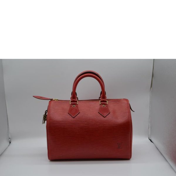 94254 2 Louis Vuitton Speedy Epi Satchel Bag Red