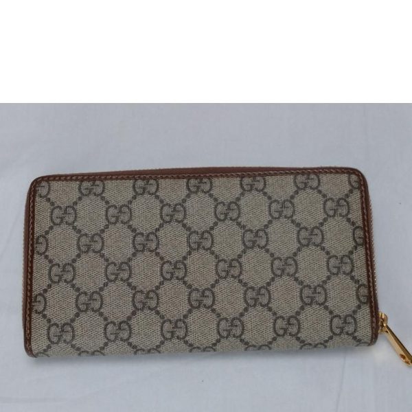 94270 2 Gucci GG Supreme Horsebit Round Zipper Long Wallet