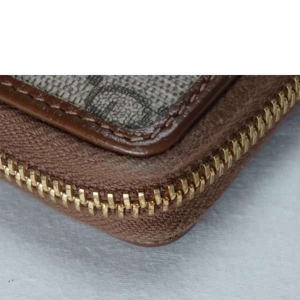 94270 9 Gucci GG Supreme Horsebit Round Zipper Long Wallet