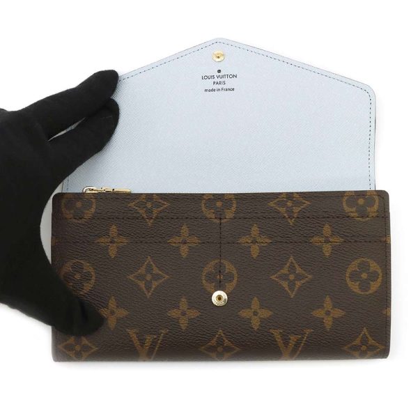 9431720 04 Louis Vuitton Portefeuille Sala NM Long Wallet Monogram Blue Olympe