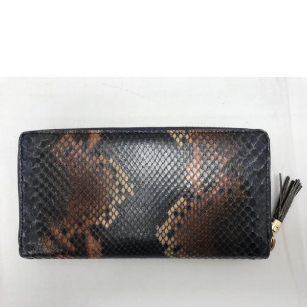 94327 2 Gucci Interlocking G Python Round Zipper Wallet Beige