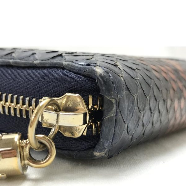 94327 6 Gucci Interlocking G Python Round Zipper Wallet