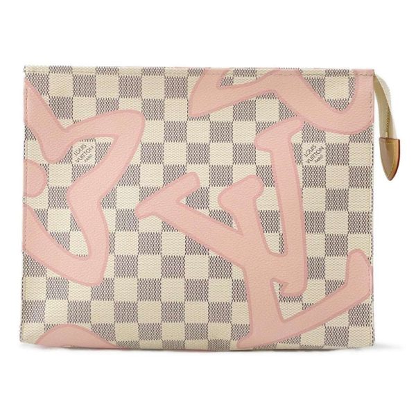 9435902 01 Louis Vuitton Posh Toilette Clutch Bag Damier Azur Pink