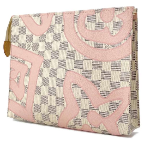 9435902 02 Louis Vuitton Posh Toilette Clutch Bag Damier Azur Pink