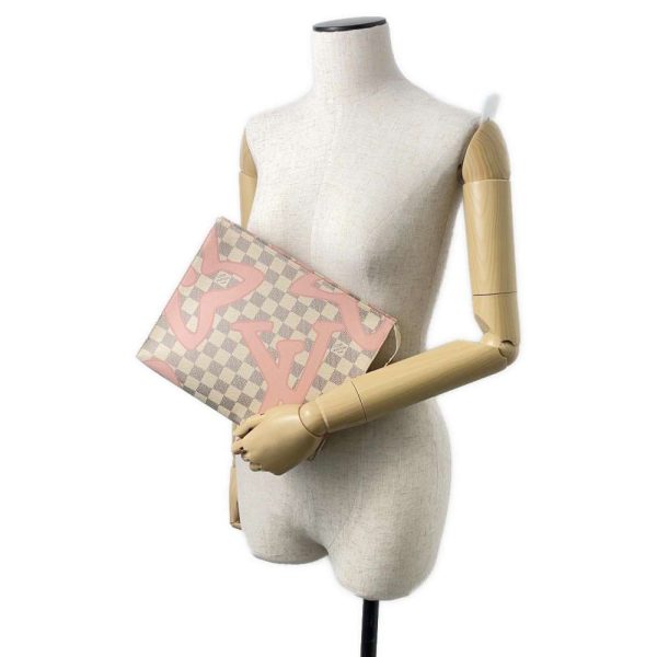 9435902 04 Louis Vuitton Posh Toilette Clutch Bag Damier Azur Pink