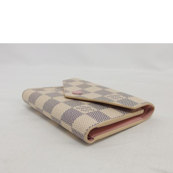 94450 3 Louis Vuitton Victorine Wallet Damier Azur Rose Ballerine