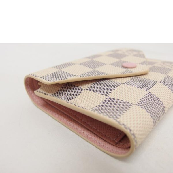 94450 7 Louis Vuitton Victorine Wallet Damier Azur Rose Ballerine