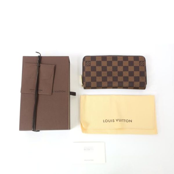 94465 9 Louis Vuitton Zippy Wallet Damier Brown