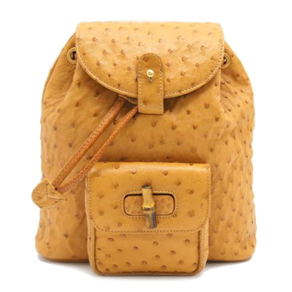 94466 1 Gucci Bamboo Ostrich Mini Backpack