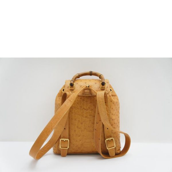 94466 2 Gucci Bamboo Ostrich Mini Backpack