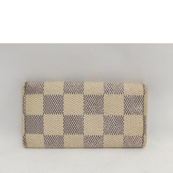 94467 2 Louis Vuitton Multicle 4 Key Case Damier Azur Brown