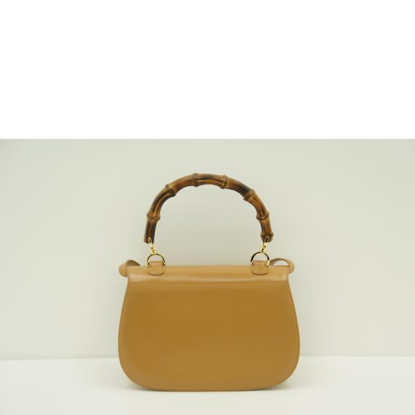 94473 2 Gucci Bamboo Leather Two Way Shoulder Bag