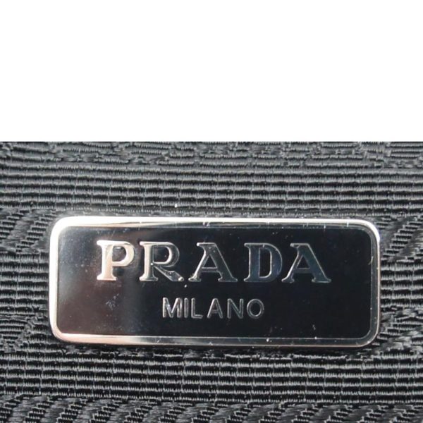 94504 6 Prada Tessuto Nylon Drawstring Mini Baguette Bag Black