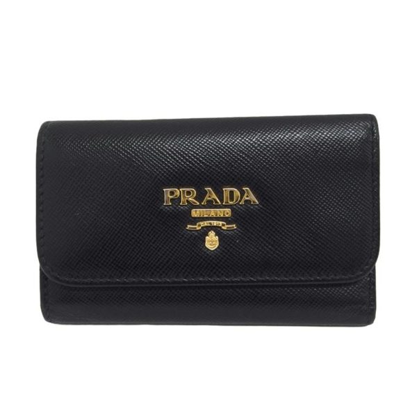 94528 1 Prada Saffiano 6 Key Case Bag Black