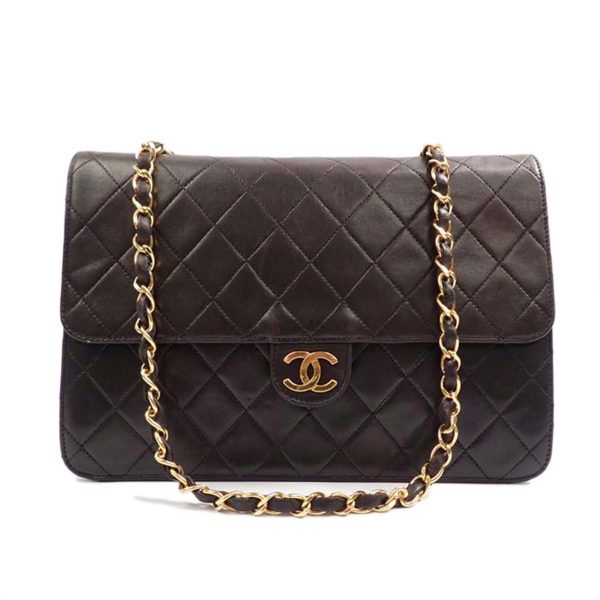 94602 1 CHANEL Matelasse Chain Shoulder Bag Black