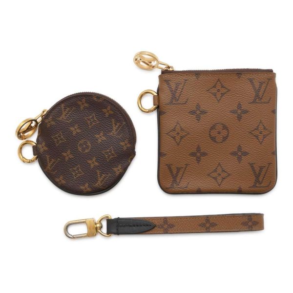 9464414 12 Louis Vuitton Pochette Trio Pouch Monogram Reverse Giant Brown