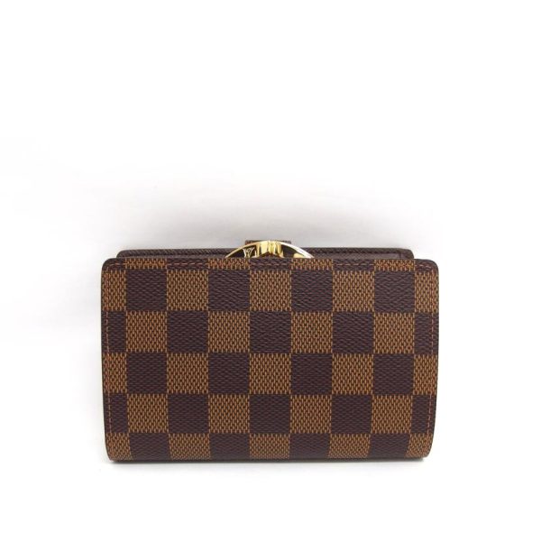 94795 2 Louis Vuitton Wallet Gama Mouth Portefeuil Viennois Damier Ebene