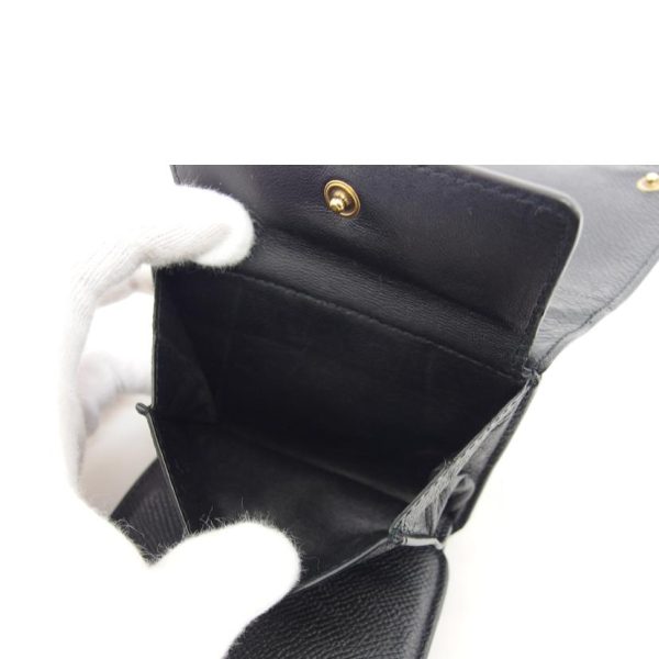 94818 5 Balenciaga BB Metal Logo Wallet Black