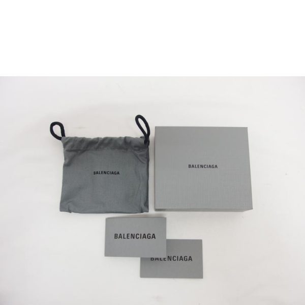 94818 6 Balenciaga BB Metal Logo Wallet Black