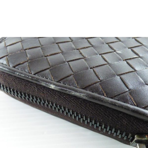 94848 8 BOTTEGA VENETA Intrecciato Round Zipper Long Wallet