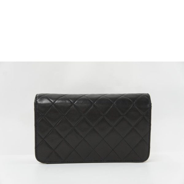 94954 2 Chanel Mini Matra Serum Lambskin Chain Shoulder Bag Black