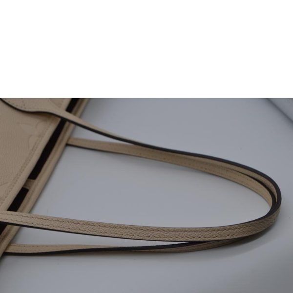 94971 5 Louis Vuitton Neverfull MM Monogram Empreinte Tote Cream