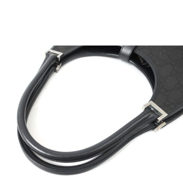 95063 3 GUCCI GG Canvas One Shoulder Bag Black