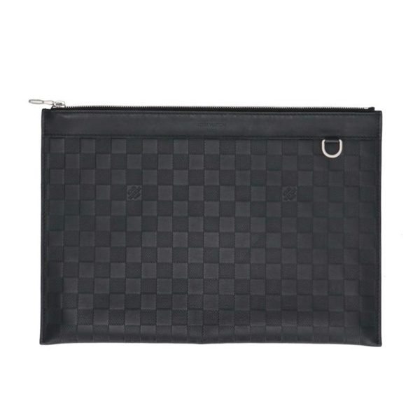 95067 1 Louis Vuitton Infinipochette Damier Satchel Bag Black