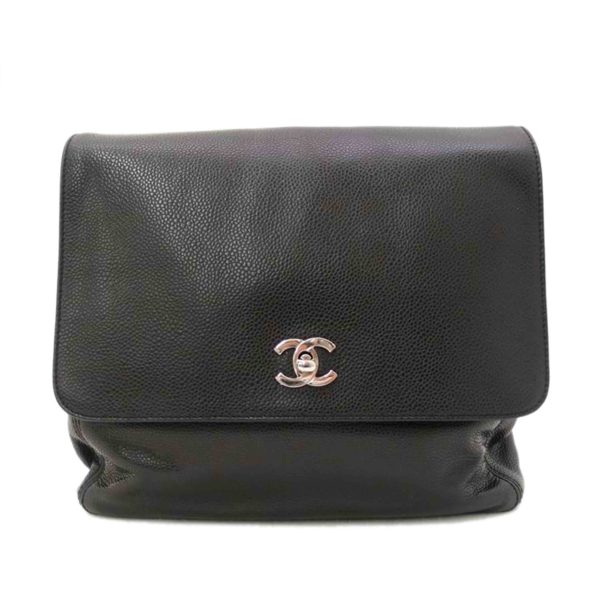 95070 1 Chanel Caviar Skin Backpack Black